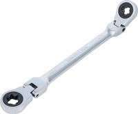 BGS Doppel-Ratschen-Ringschl&uuml;ssel - abwinkelbar -SW E14 x E18 71028-14X18