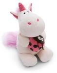 NICI Kuscheltier Einhorn Theodor mit Marienk&auml;fer 25cm wei&szlig; - Stofftier aus weichem