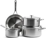 KitchenAid MultiPly 3PLY PFAS-freies 7-teiliges Kochgeschirr-Set aus Edelstahl, inkl.