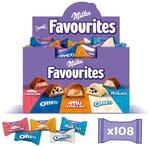 Milka Favourites &ndash; Pralinen-Mix aus 5 beliebten Sorten, 108 einzeln verpackte