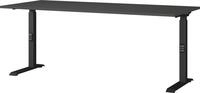 Germania Schreibtisch 7912-547, in Graphit, me. h&ouml;heneinst., 180 x 91 x 80 cm