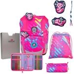 DerDieDas ErgoFlex Tiny Exklusiv Neon Schulranzenset 5-teilig Neon Punkie