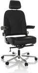 hjh OFFICE Ergonomischer Arbeitsstuhl 24h Einsatz 24 Hours F Leder, robuster XXL