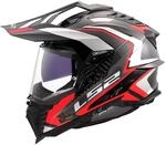 LS2, Motorrad-Crosshelm EXPLORER CARBON FRONTIER II Gloss Red, M