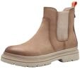 Tamaris COMFORT Damen Winterstiefel ohne Absatz aus Leder Wasserabweisend, Braun