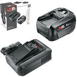 Bosch Akku und Schnellladeger&auml;t Starter Set 18V (1x 6,0Ah Li-Ionen-Akku; 1x