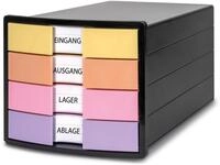 HAN Schubladenbox IMPULS 2.0 mit 4 geschlossenen Schubladen f&uuml;r DIN A4/C4 inkl.