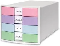 HAN Schubladenbox IMPULS 2.0 mit 4 geschlossenen Schubladen f&uuml;r DIN A4/C4 inkl.