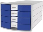 HAN Schubladenbox IMPULS 2.0 mit 4 geschlossenen Schubladen f&uuml;r DIN A4/C4 inkl.