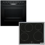 Bosch Einbauherd-Set HND615LS67, Serie 6 Einbau-Herd 60 cm mit Reinigungshilfe,