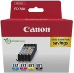 Canon Tintenpatronen - CLI-581 C M Y BK Original XL Druckerpatronen 4er Pack (1 x