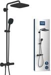 GROHE Vitalio 250, Duschsystem wassersparend 8l pro Min (Regendusche mit Thermostat,