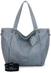 Fritzi02 Eco Sky Recyceltes Material Damen Shopper Schultertasche Alltag Shopping mit