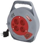 EMOS - Mini-Kabeltrommel 10m - 4 Schuko-Steckdosen - 230 V, 10 A, 2300 W -