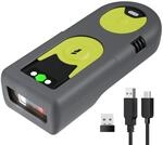 Inateck Barcode Scanner Bluetooth 2D mit 2,4Ghz USB Adapter, liest Barcodes von
