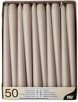 PAPSTAR 50 Leuchterkerzen &Oslash; 2,2 cm &middot; 25 cm puder, Beige