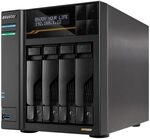 Asustor Lockerstor 4 Gen3 AS6804T, 4 Bay NAS Netzwerkspeicher, AMD Ryzen Quad-Core