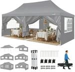 COBIZI Faltpavillon 3X6, Pavillon 3x6m Wasserdicht Stabil Winterfest, Faltbar