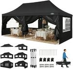 COBIZI Faltpavillon 3X6, Pavillon 3x6m Wasserdicht Stabil Winterfest, Faltbar