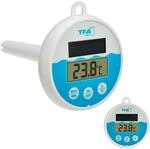 TFA Dostmann Digitales Poolthermometer mit Solarenergie, 30.1068.02, schwimmend im