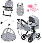 Bayer Design 17007AB Puppenwagen Xeo, Verstellbarer Griff, Schwenkschieber, wandelbar
