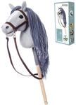 HOPPIHORSE Steckenpferd mit Trense - A4 - Hobby Horse mit Z&uuml;geln, Schultergurt,