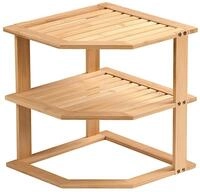 Kesper | K&uuml;chenregal, Material: Bambus, Ma&szlig;e: B 25 x T 25 x H 27 cm, Farbe:...