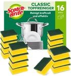 Scotch-Brite Classic Topfreiniger, 16 Schw&auml;mme pro Packung, Schwamm f&uuml;r K&uuml;che -