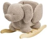 Nattou Schaukeltier aus weichem Teddy-Stoff, Schaukeltier Elefant, Inkl.