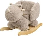 Nattou Schaukeltier aus weichem Teddy-Stoff, Schaukeltier Nashorn, Inkl.