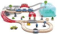 Hape Eisenbahnwelt Stadtbahn - mit Aufbewahrungsbox, Bahn-Set mit Schienen,...