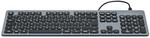Hama Tastatur kabelgebunden CK-400 (USB Tastatur beleuchtet, dimmbar, ergonomisches