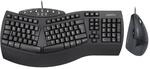 Perixx PERIDUO-512B Ergonomisches Tastatur- und Maus-Set - Vertikale...