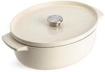 KitchenAid Cast Iron 30cm/5,6L Ovaler Kasserolle mit Deckel, Hochwertig, Robust &