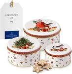 Villeroy & Boch &ndash; Winter Collage Keksdosen-Set 3 teilig Bunt, Geb&auml;ckdosen,