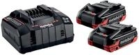 metabo Basis-Set - 2 x LiHDX 4.0 Ah Akkus, Schnellladeger&auml;t ASC 145 -