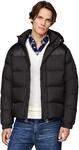 Tommy Hilfiger Herren Pufferjacke Mix Down Hooded Puffer Jacket mit Kapuze, Schwarz