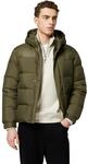 Tommy Hilfiger Herren Pufferjacke Mix Down Hooded Puffer Jacket mit Kapuze,