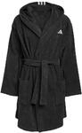 adidas Unisex Hooded Bathrobe Robe, Black, S