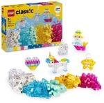 LEGO Classic Zauberbox mit durchsichtigen Steinen - Farbenfrohe Bausteine und