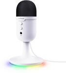 GXTrust Yami USB Streaming Mikrofon PC Podcast Twitch Discord ASMR, Wei&szlig; 