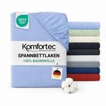 Komfortec Spannbettlaken Jersey 100% Baumwolle &ndash; 180x200 cm &ndash; 135g/m&sup2; &ndash; Weich,
