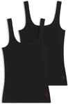 HUGO Damen Twin Vest Top, Black1, XL EU
