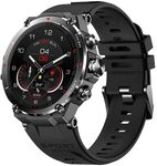 Knauermann GPS 2 (2023) Schwarz- Sportuhr Smartwatch - AMOLED-Display - Puls,