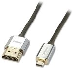 LINDY 41682 - HDMI-Kabel auf Typ Mini-HDMI A/D 4.5 Meter CROMO Slimline High Speed,