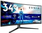 Philips Evnia 34M2C6500-34 Zoll WQHD OLED Curved Gaming Monitor, 175Hz, 0.03ms,