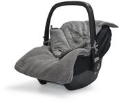 Jollein Fu&szlig;sack Basic Knit Stone Grey - F&uuml;r Babyschale Kinderautositz Gruppe 0+ und