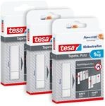 tesa Klebestreifen Tapete und Putz im 3er Pack - Klebestreifen zum tesa Klebenagel