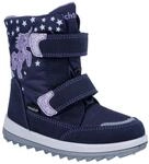 Richter Kinderschuhe M&auml;dchen Stiefel Klett Blau Freizeit