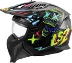 LS2, Jet Modularer Motorradhelm Drifter RAYZ Gloss Black Blue, XXL